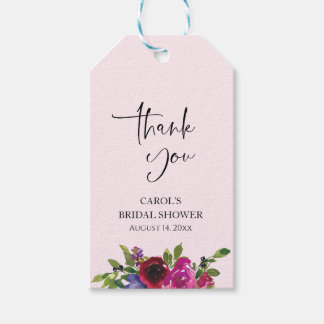 Etiquetas Para Regalos Soft Pink Watercolor Floral Gift Tag