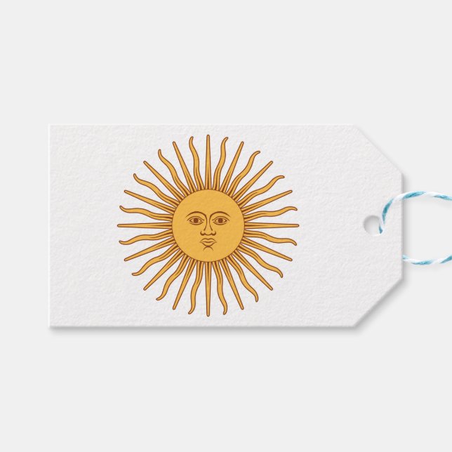 Etiquetas Para Regalos Sol argentino (Frente (Horizontal))