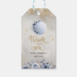 Etiquetas Para Regalos Sol de oro celeste, cielo nocturno de Rosas de la 