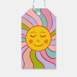 Etiquetas Para Regalos Sol retro feliz