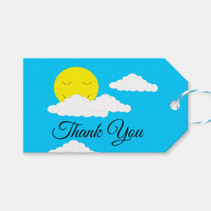 Etiquetas Para Regalos Sol sonriente con nubes esponjosas