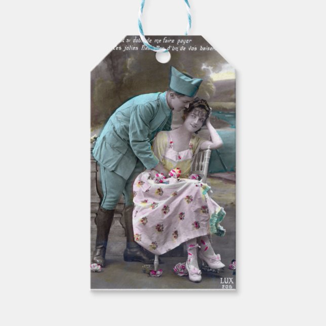 Etiquetas Para Regalos Soldado y amante (Anverso)