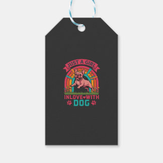 Etiquetas Para Regalos Solo chica enamorada del perro Bulldog Francés Pat