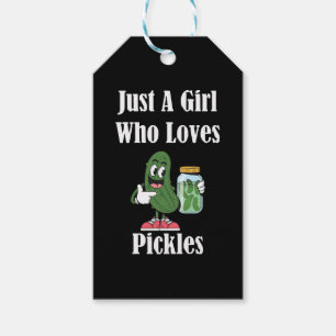 Etiquetas Para Regalos Sólo Una Chica Que Ama Los Pepinillos En Vinagre