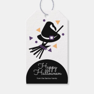 Etiquetas Para Regalos Sombrero de Bruja de Halloween Truco o Dulce Caram
