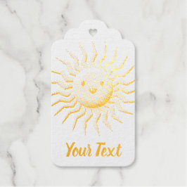 Etiquetas Para Regalos Sonriendo Cara Solar Con Texto Personalizado
