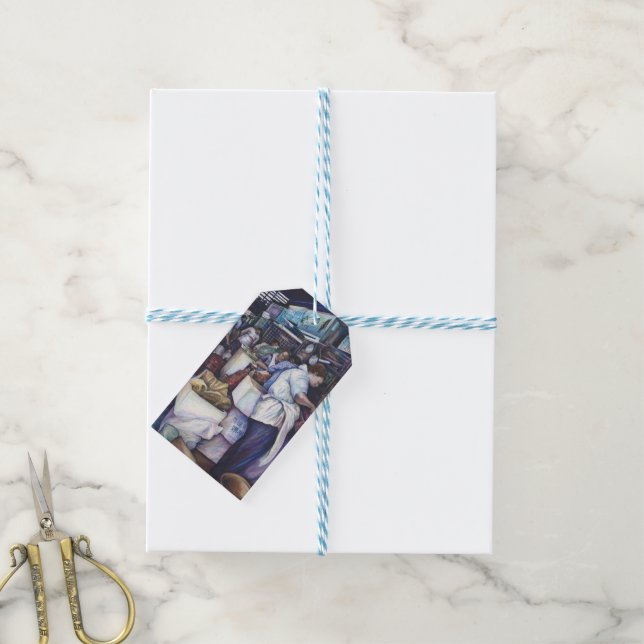 Etiquetas Para Regalos Sopa De Cabeza De Pescado, Singapur (Con cuerda)