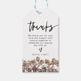 Etiquetas Para Regalos SOPHIA | Playa acuarela Palm Tree Tropical