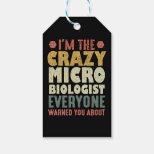 Etiquetas Para Regalos Soy el loco microbiólogo que todos te advirtieron