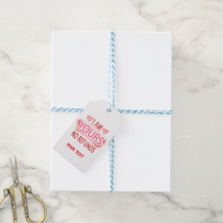 Etiquetas Para Regalos Soy tuyo sin reembolsos personalizado 