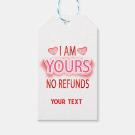 Etiquetas Para Regalos Soy tuyo sin reembolsos personalizado 