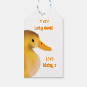 Etiquetas Para Regalos Soy un pato de suerte Favor