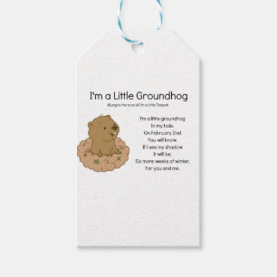 Etiquetas Para Regalos Soy un pequeño Groundhog