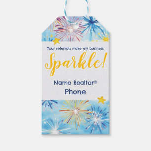 Etiquetas Para Regalos SPARKLE, 4 de julio Realtor Pop-by, limpiador de v