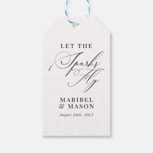 Etiquetas Para Regalos Sparkler despide Boda elegante moderno