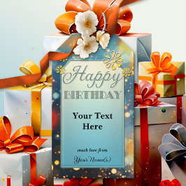 Etiquetas Para Regalos Sparkling Floral Fun