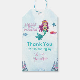 Etiquetas Para Regalos Splish Splash Purple Mermaid Bash Gracias