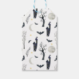 ETIQUETAS PARA REGALOS SPOOKY HALLOWEEN CASTILLOS ÁRBOLES BATES LONES