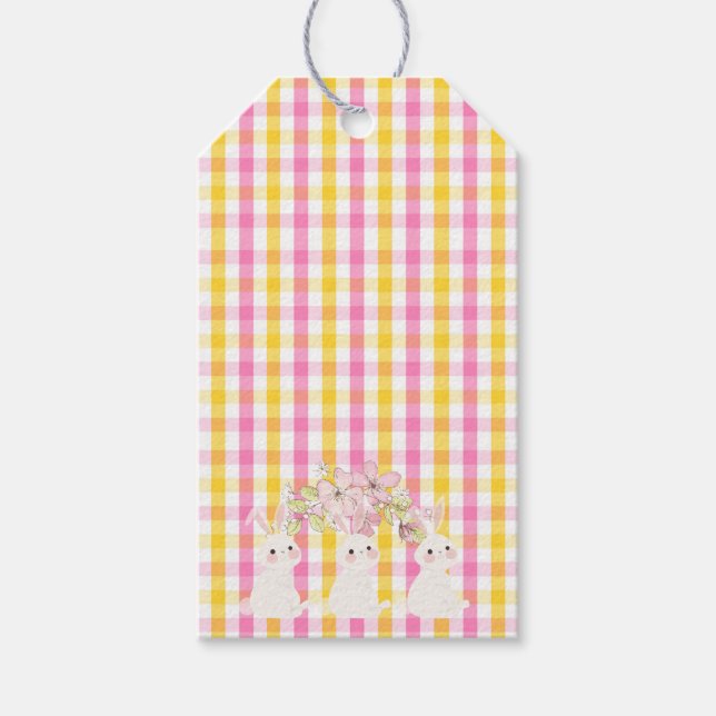 Etiquetas Para Regalos Springtime Gingham (Anverso)