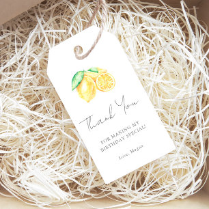 Etiquetas Para Regalos Squeeze Lemon Citrus Baby Primer Cumpleaños Gracia
