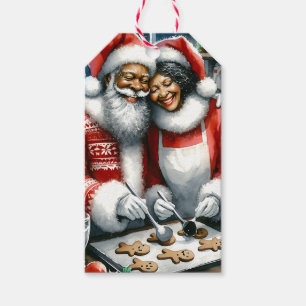 Etiquetas Para Regalos Sr. y Sra. Clause Cute Navidades hacia y desde