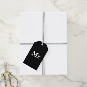 Etiquetas Para Regalos Sr. y Sra. elegante pareja moderna