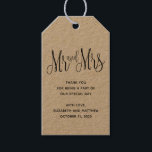 Etiquetas Para Regalos Sr y Sra país gracias. Boda rústica<br><div class="desc">Etiqueta de regalo de boda rústica de Sr y Sra gracias. Por favor,  contactame si necesitas artículos adicionales.</div>