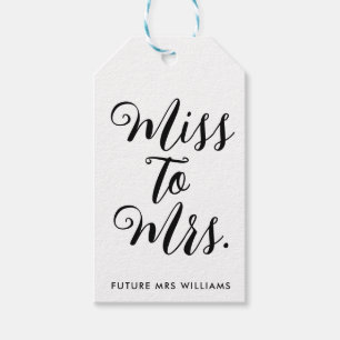 Etiquetas Para Regalos Srta. Modern Bridal Shower Bachelorette