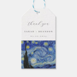 Etiquetas Para Regalos Starry Night boda Gracias Tags