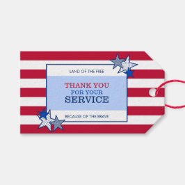 Etiquetas Para Regalos Stars Stripes Patriotic VeterService Gracias