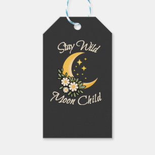 Etiquetas Para Regalos Stay Wild Moon Child Boho Luna Creceinte con Dai