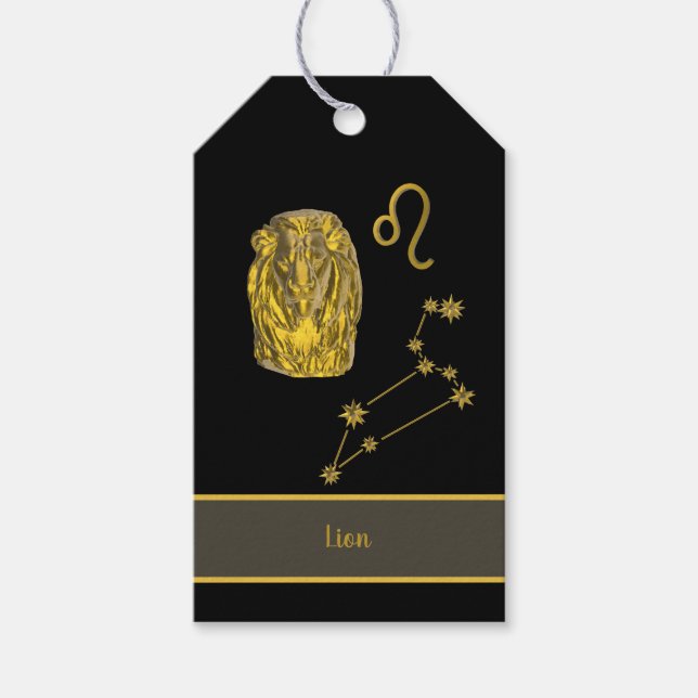 Etiquetas Para Regalos Sternzeichen Löwe - (Anverso)