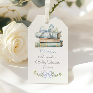 Etiquetas Para Regalos Storybook New Chapter Blue wildflower Gracias
