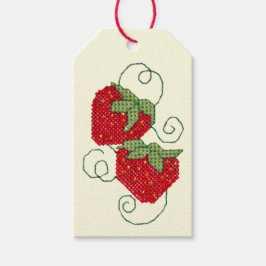 Etiquetas Para Regalos Strawberries Cross Stitch