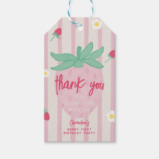 Etiquetas Para Regalos Strawberry Berry First Party Favor Gift Tags