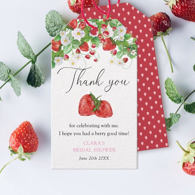 Etiquetas Para Regalos Strawberry Bridal Shower (Subido por el creador)