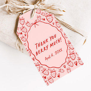 Etiquetas Para Regalos Strawberry Whimsical Coquette Favor