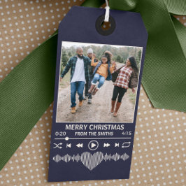 Etiquetas Para Regalos Streaming Music Blue Player Photo Navidades