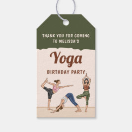 Etiquetas Para Regalos Stretching Women Yoga Birthday Party Thank You