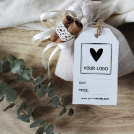 Etiquetas Para Regalos Su logotipo y código QR Precio en medios sociales