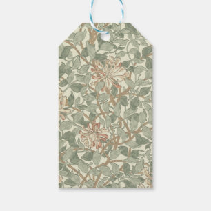 Etiquetas Para Regalos Suave Verde Vintage William Morris Madreselva