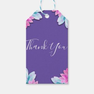 Etiquetas Para Regalos Suculentas Violeta Intenso Fiesta Floral Moderna y