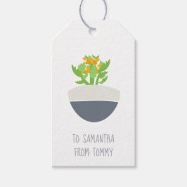 Etiquetas Para Regalos Suculento patrón de mamá de planta de Kalanchoe
