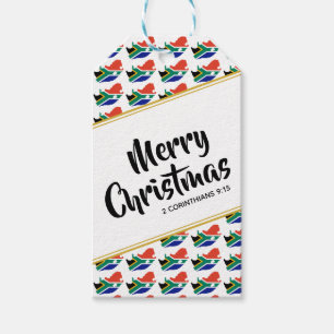 Etiquetas Para Regalos SUDÁFRICA Christian Merry Christmas Scripting