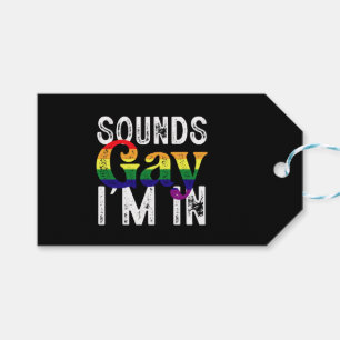 Etiquetas Para Regalos Suena gay estoy en la bandera LGBT arcoíris del me