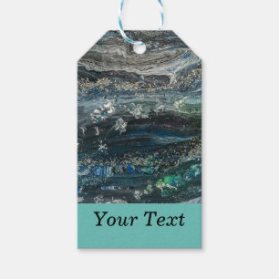 Etiquetas Para Regalos Sueños de la pintura abstracta oceánica