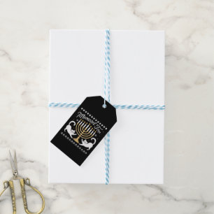 Etiquetas Para Regalos Suéter Feo Divertido Meowzel Tov Janucá Hanukkah