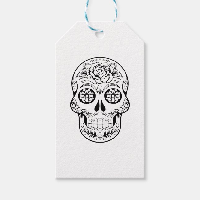 Etiquetas Para Regalos Sugar Skull (Anverso)