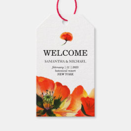 Etiquetas Para Regalos Suite Clásico Boda Flor Roja Amapola