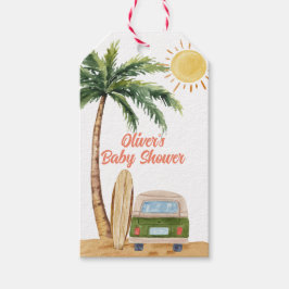 Etiquetas Para Regalos Summer Boho Surf Beach Van Baby Shower